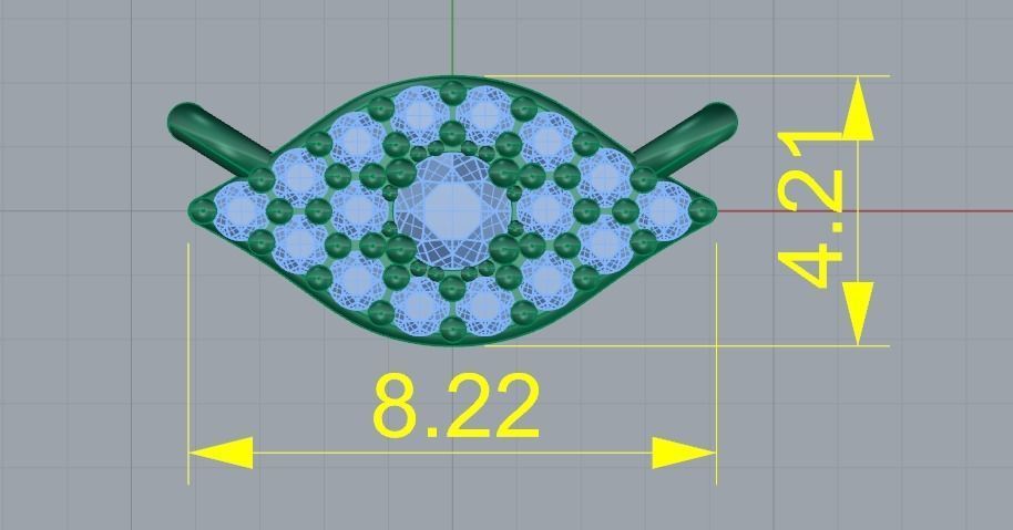 208 Pendant in the form of eyes 3D print model_5