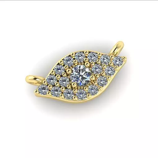 208 Pendant in the form of eyes 3D print model_0