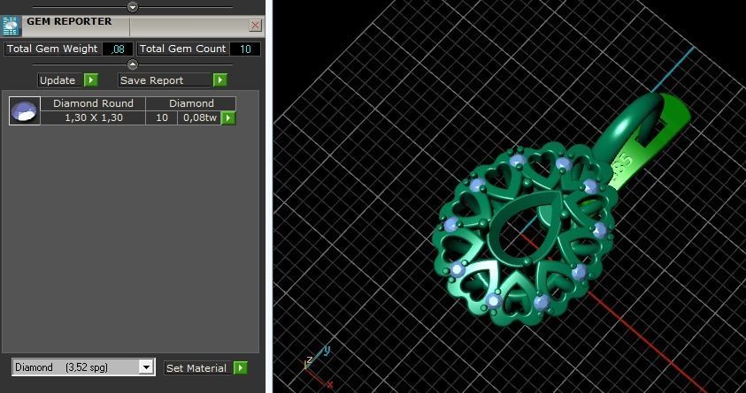 202 Earrings with hearts 3D print model_7