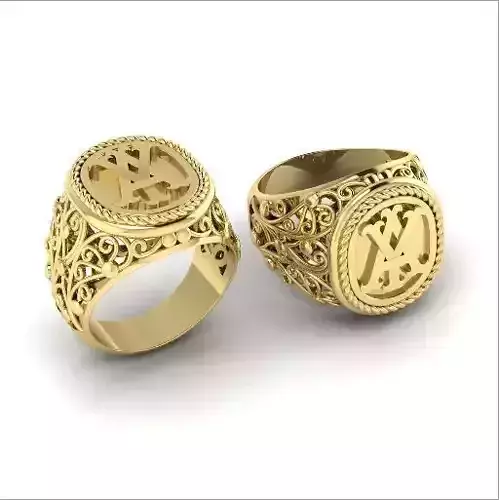 187 Mens ring with inscription A Y