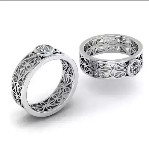 184 Beautiful ring with patterns for women