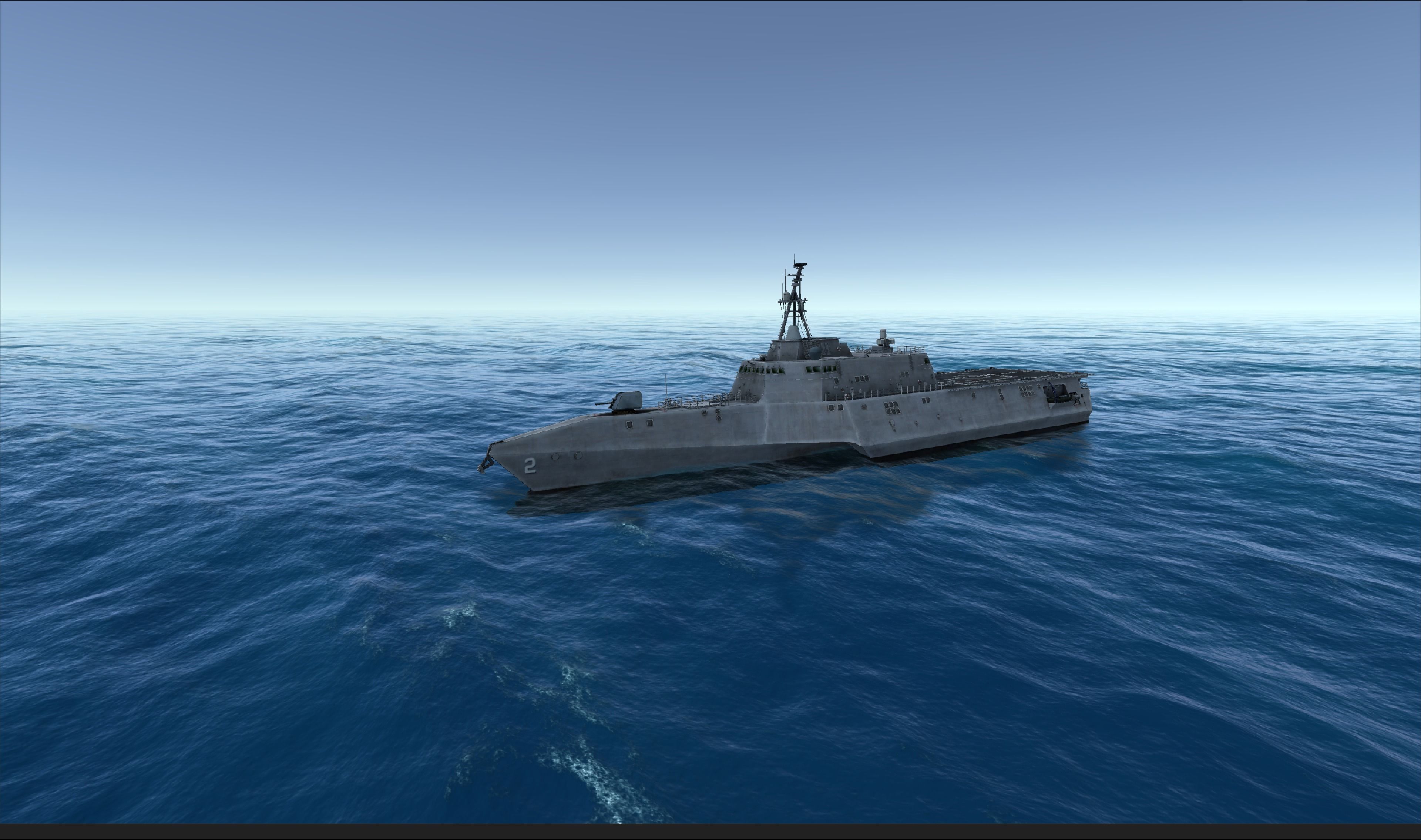Combat ship LCS-2 Low-poly 3D model_1
