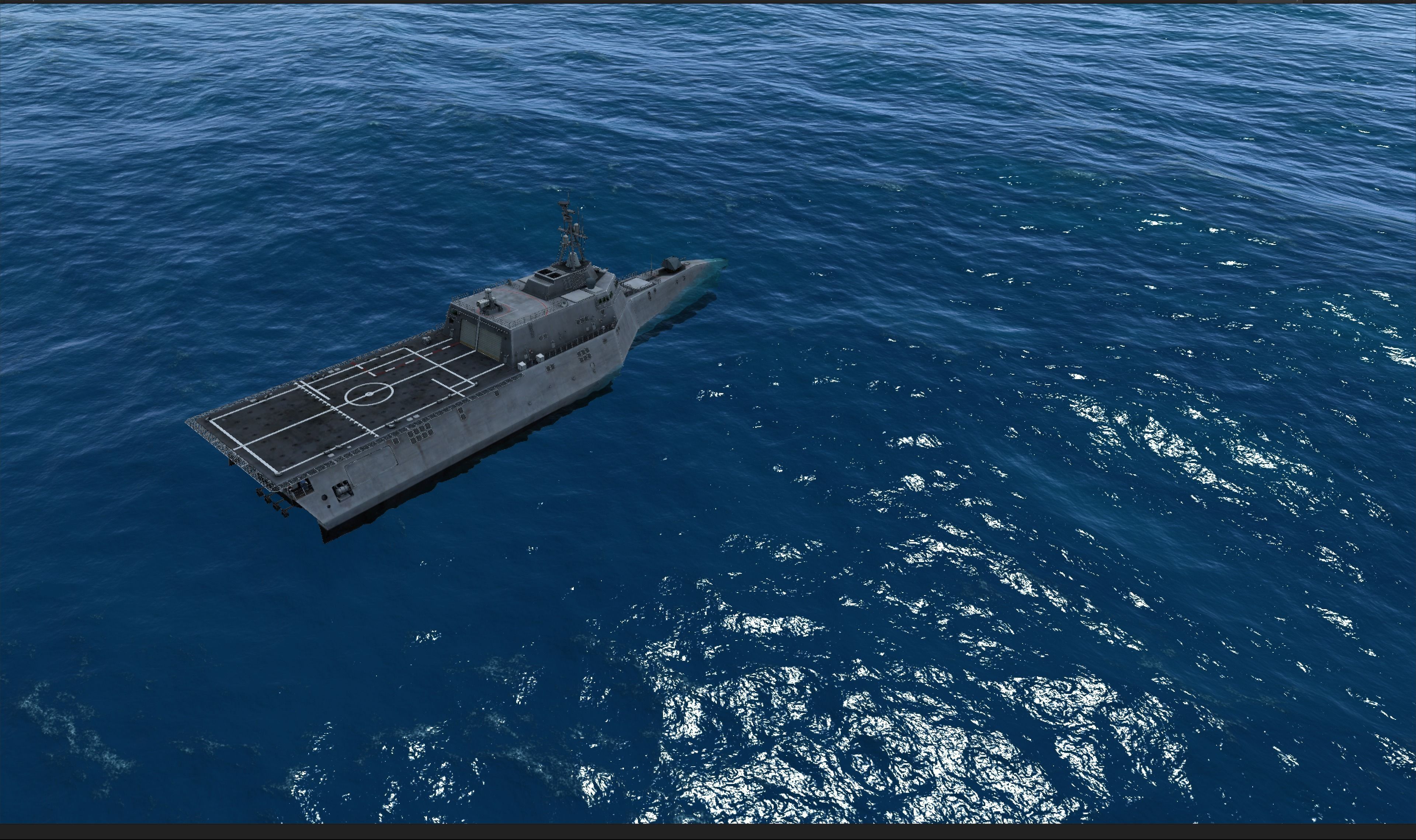 Combat ship LCS-2 Low-poly 3D model_3