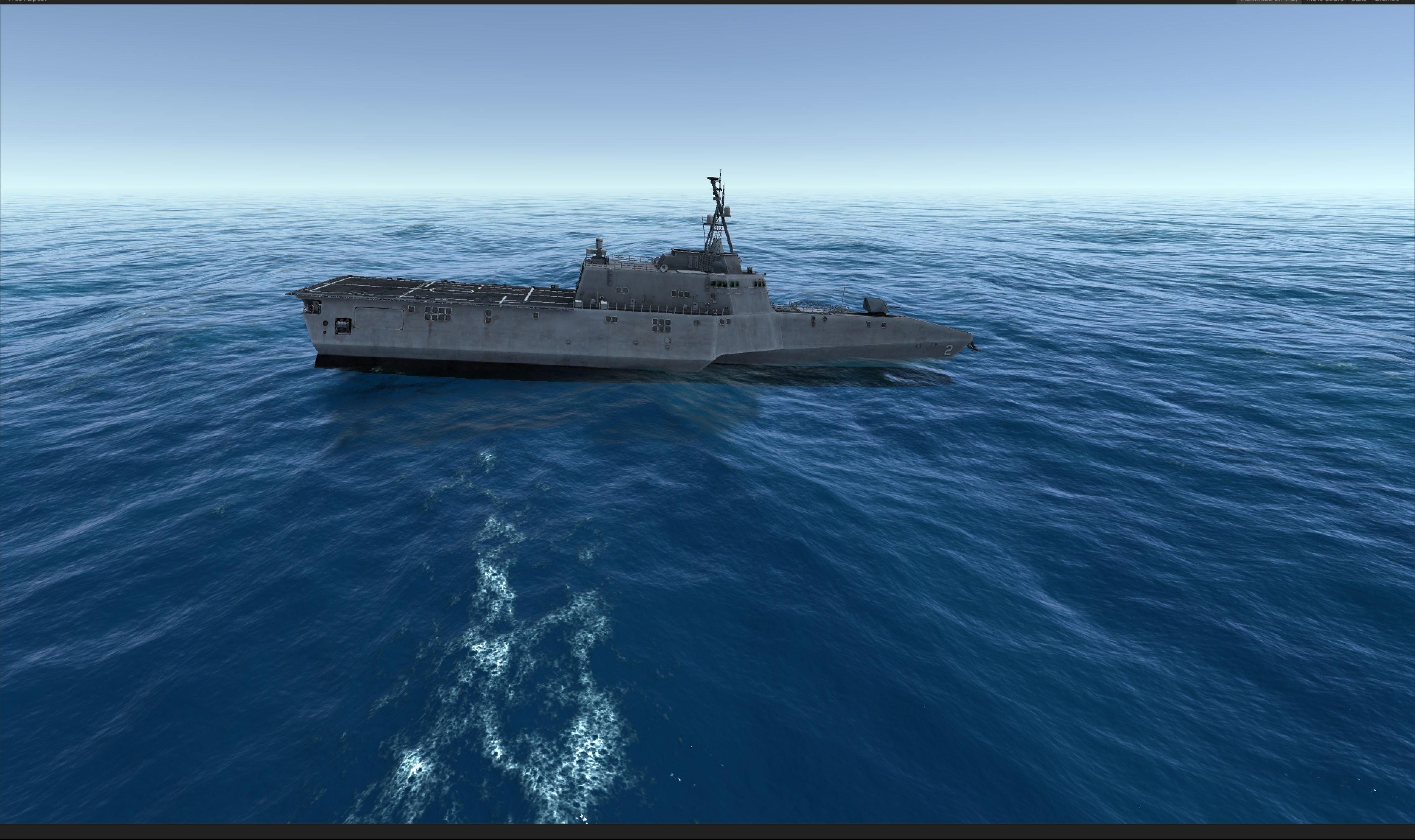 Combat ship LCS-2 Low-poly 3D model_0