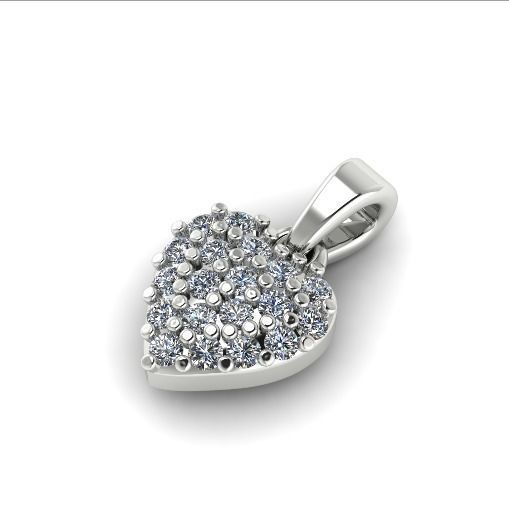 166 Pendant in the form of a heart 3D print model_1