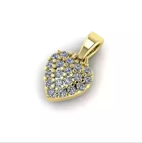 166 Pendant in the form of a heart 3D print model