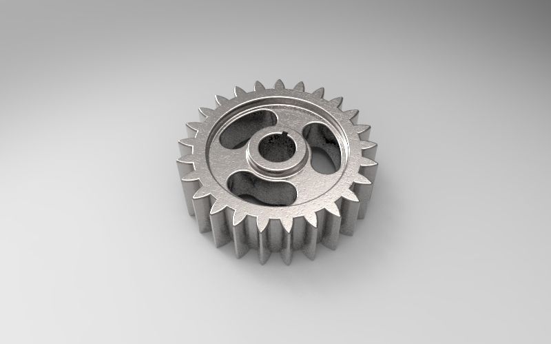 Gears gear Low-poly 3D model_1