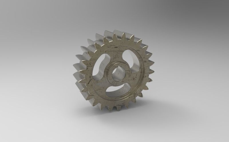 Gears gear Low-poly 3D model_2
