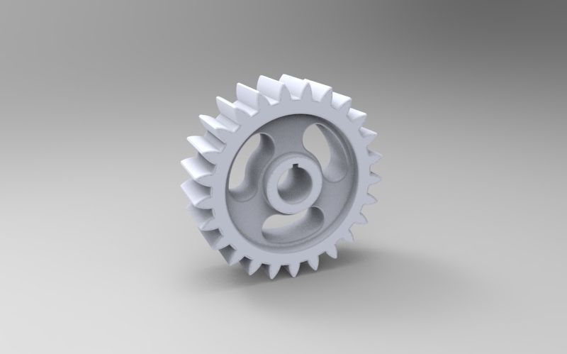 Gears gear Low-poly 3D model_3