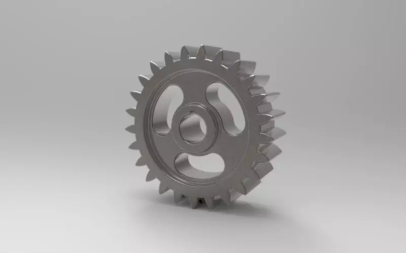 Gears gear Low-poly 3D model_0