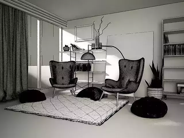 living room 3D print model