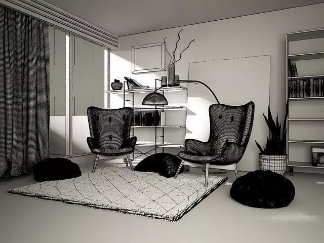 living room 3D print model_0