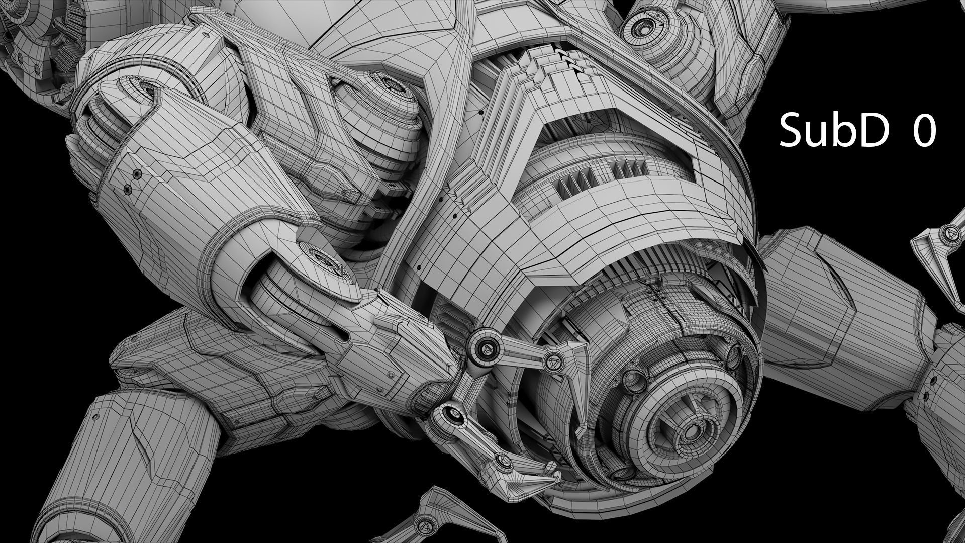 Assembly robot 2 RIGGED 3D model_21