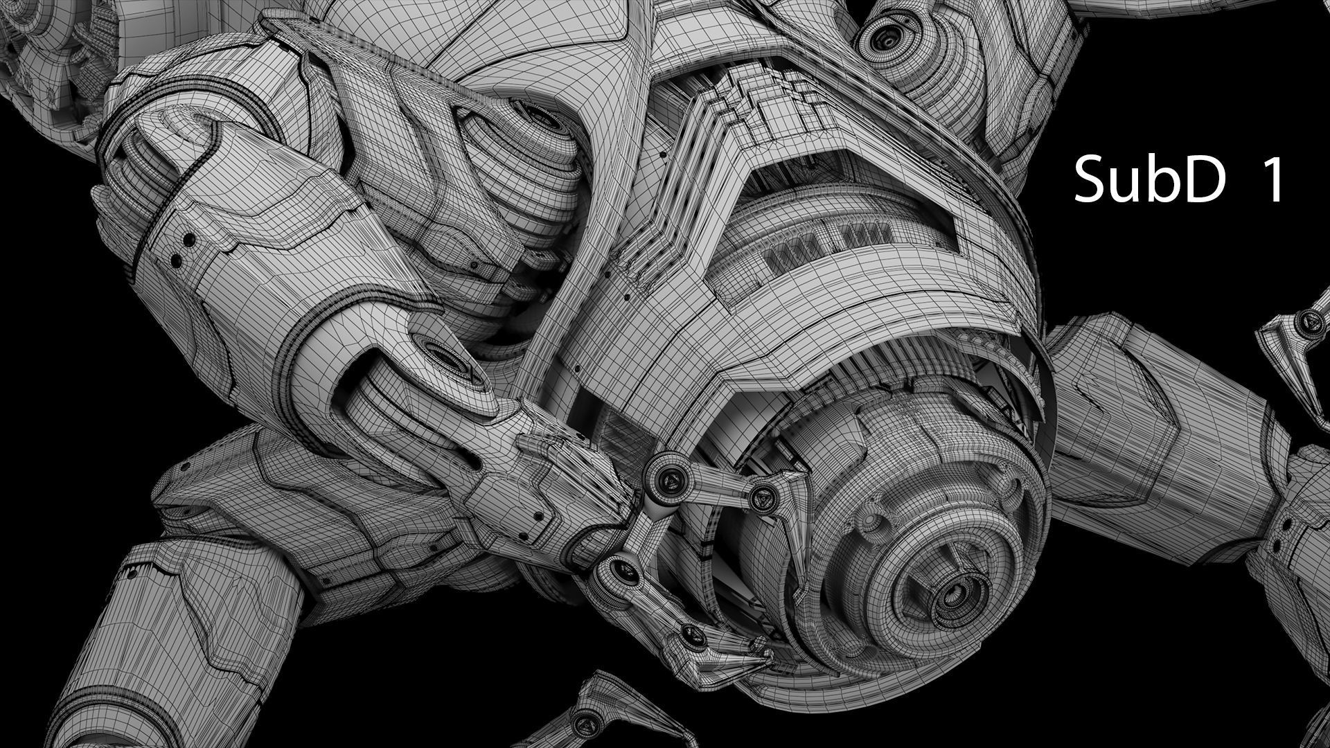 Assembly robot 2 RIGGED 3D model_22