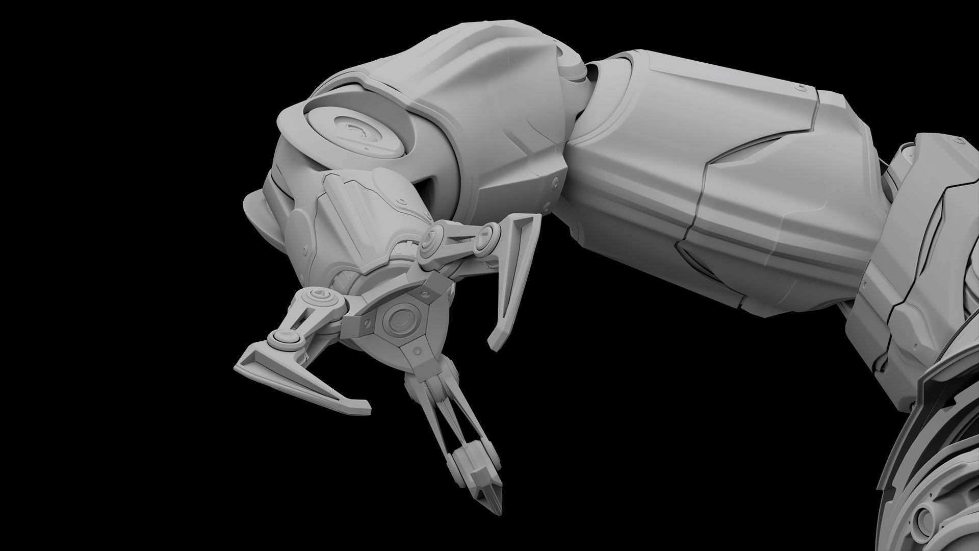 Assembly robot 2 RIGGED 3D model_26