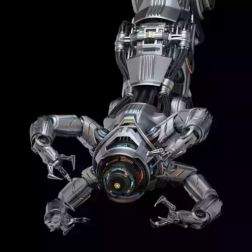 Assembly robot 2 RIGGED 3D model