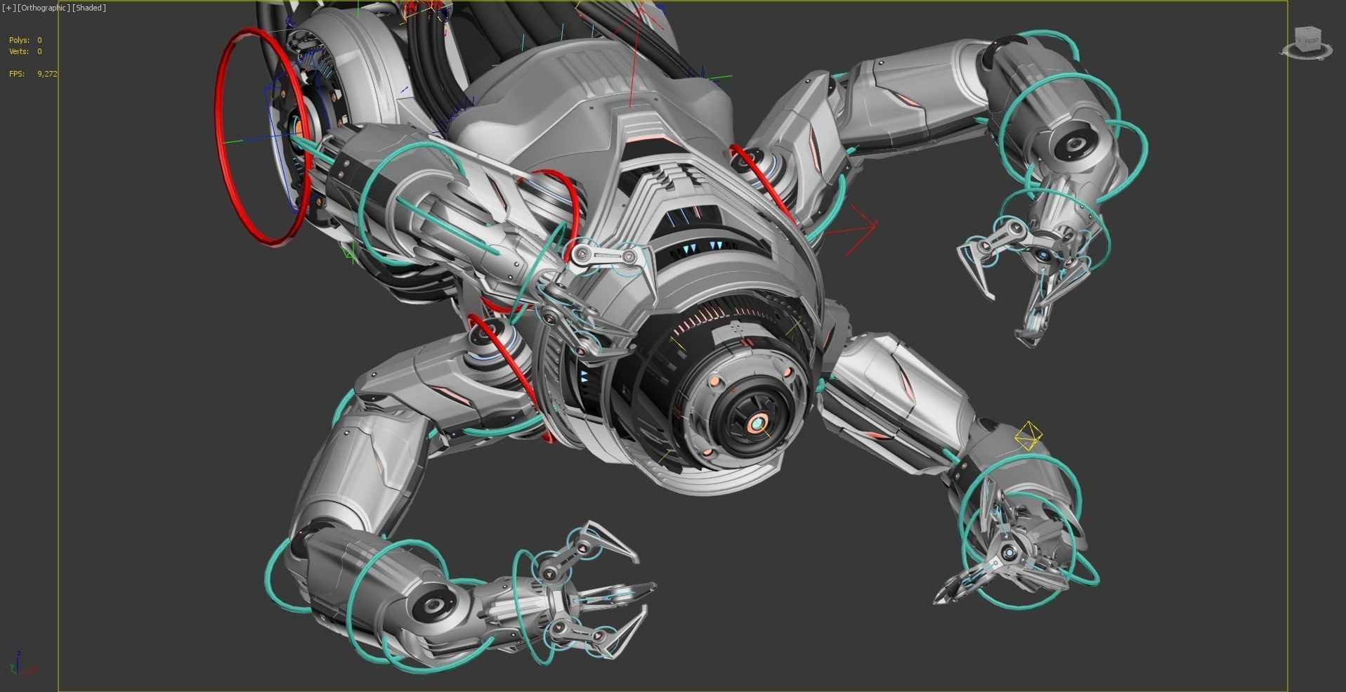 Assembly robot 2 RIGGED 3D model_23