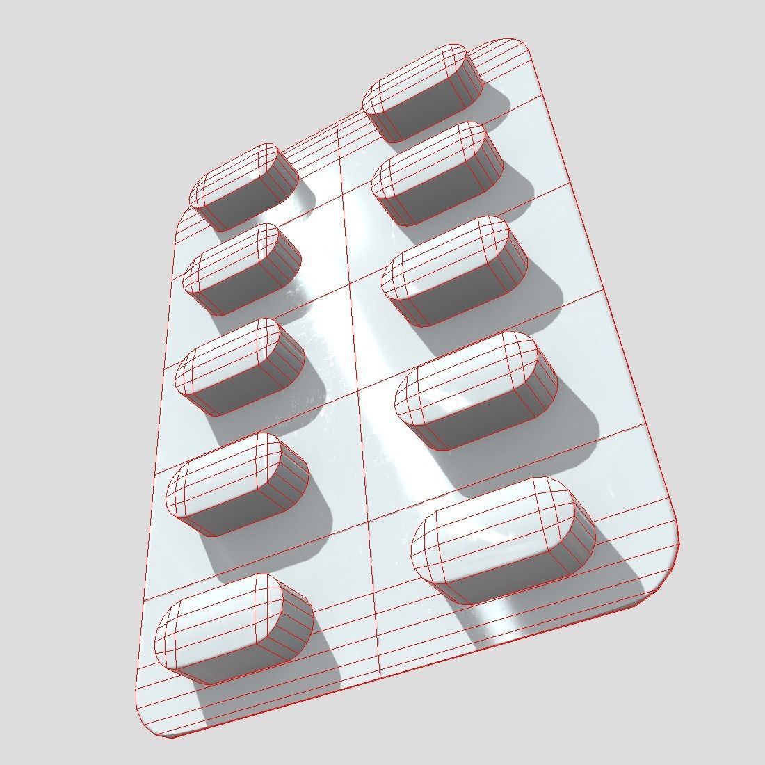 Pills in blister 2 Low-poly 3D model_12