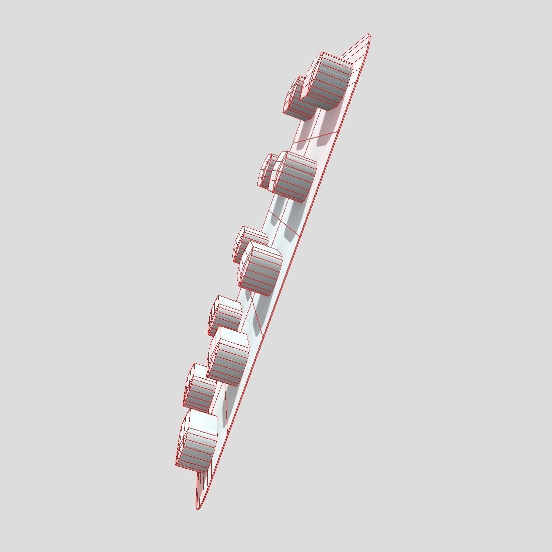 Pills in blister 2 Low-poly 3D model_4