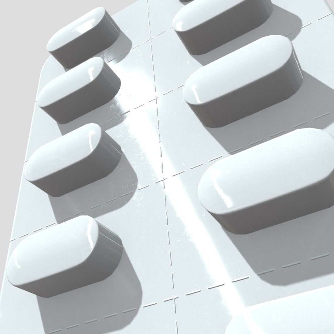 Pills in blister 2 Low-poly 3D model_13