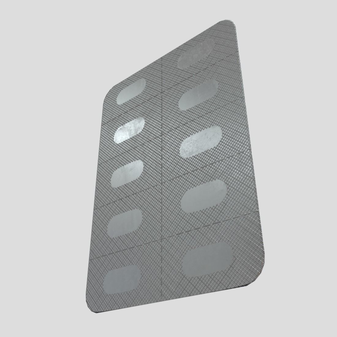 Pills in blister 2 Low-poly 3D model_9