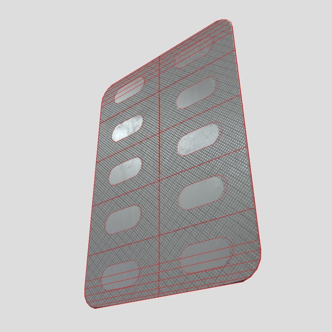 Pills in blister 2 Low-poly 3D model_10
