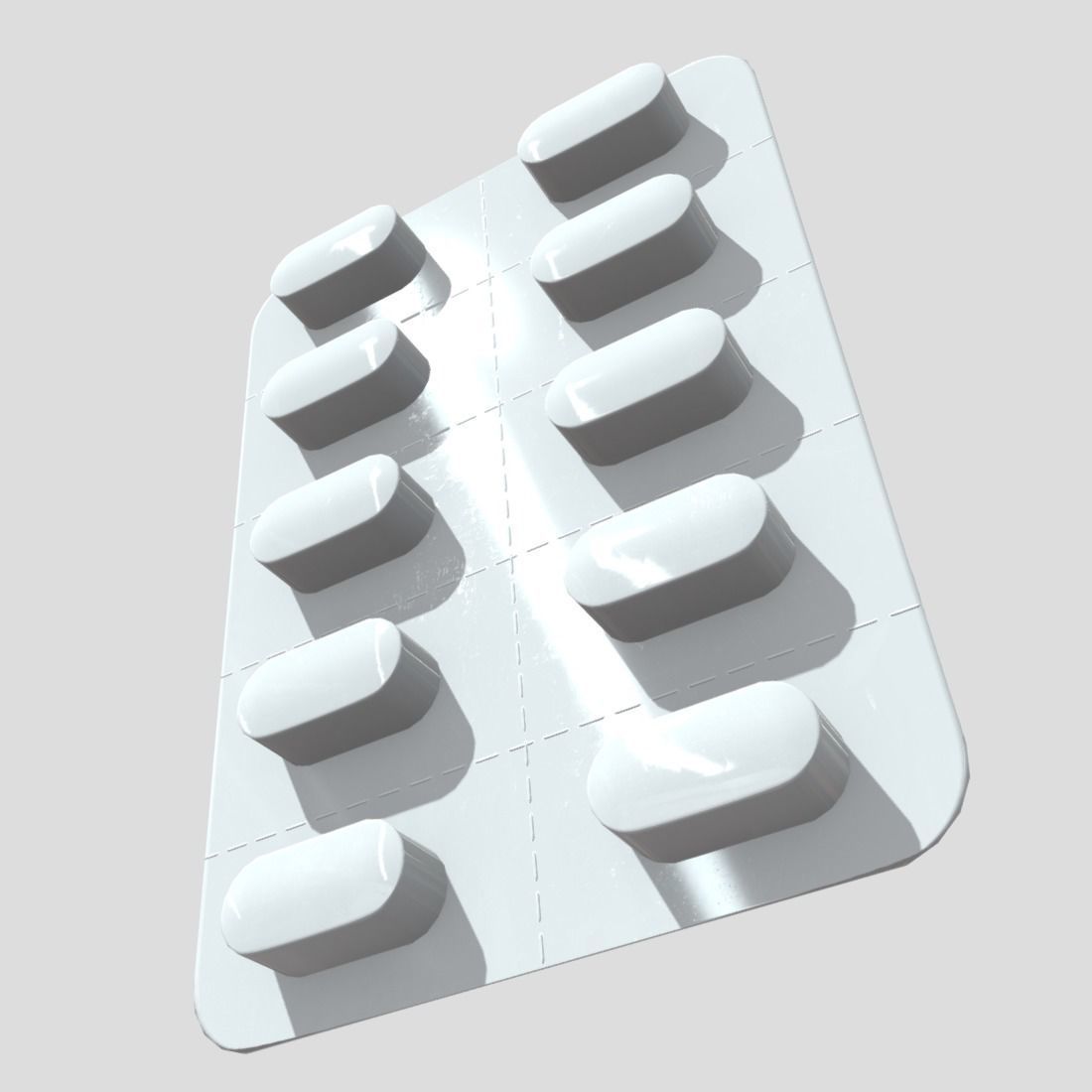 Pills in blister 2 Low-poly 3D model_11
