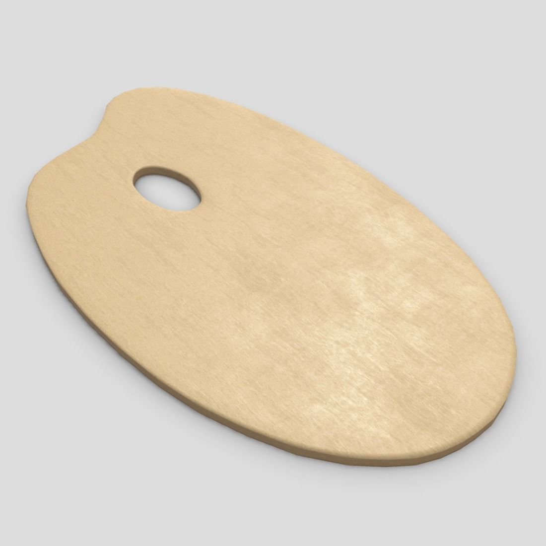 Artist Palette Low-poly 3D model_5