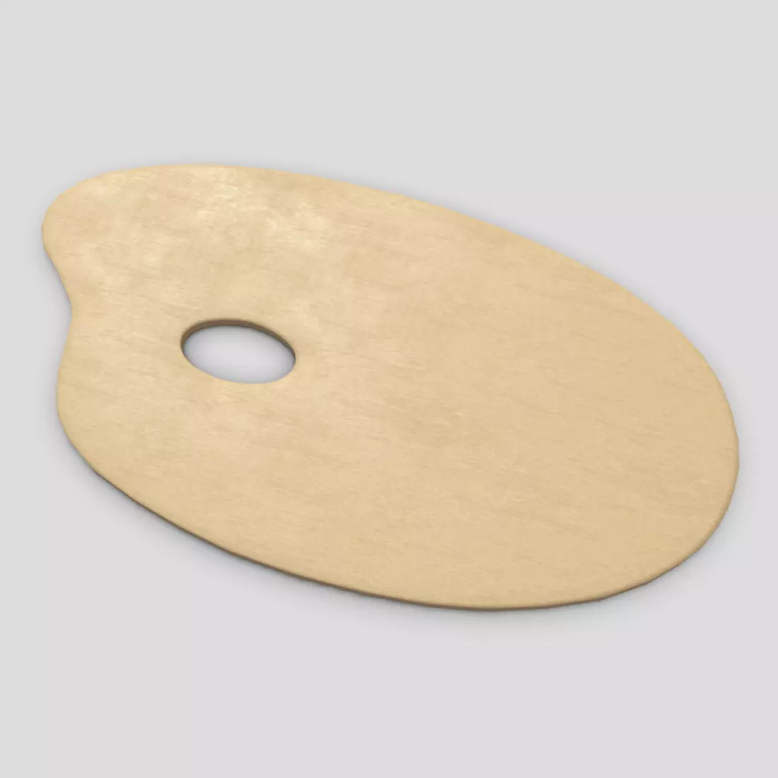 Artist Palette Low-poly 3D model_0