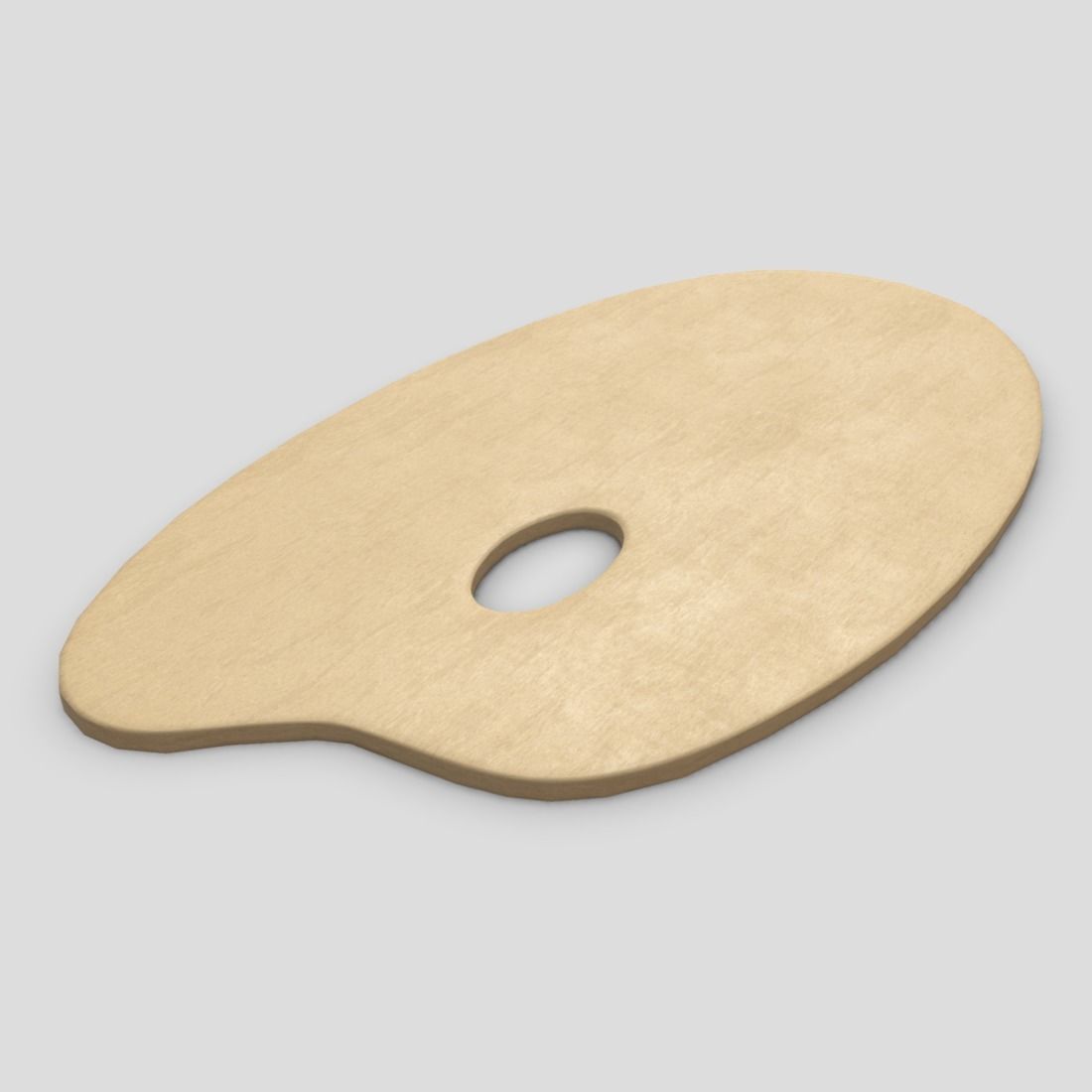 Artist Palette Low-poly 3D model_11