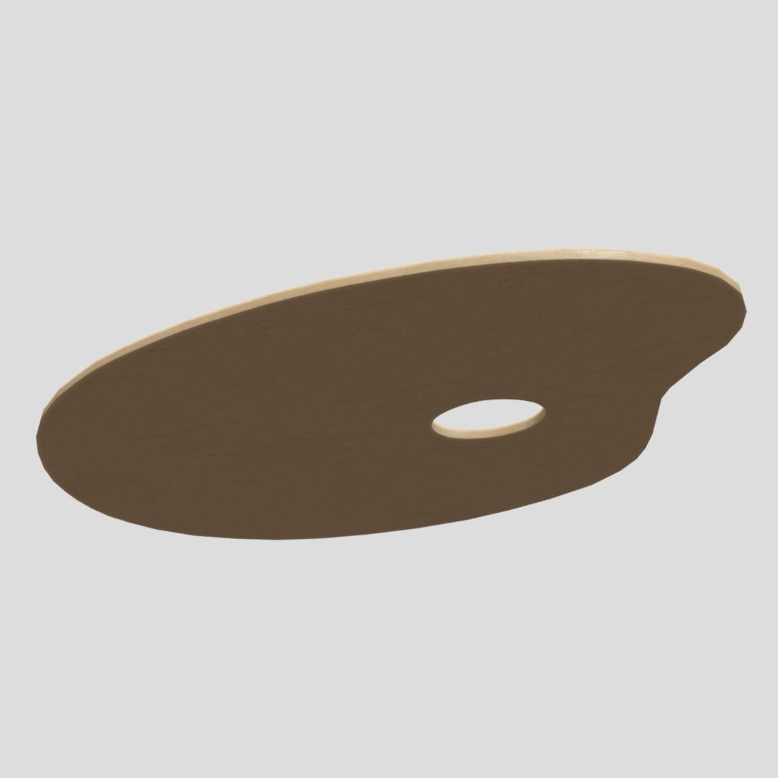 Artist Palette Low-poly 3D model_9