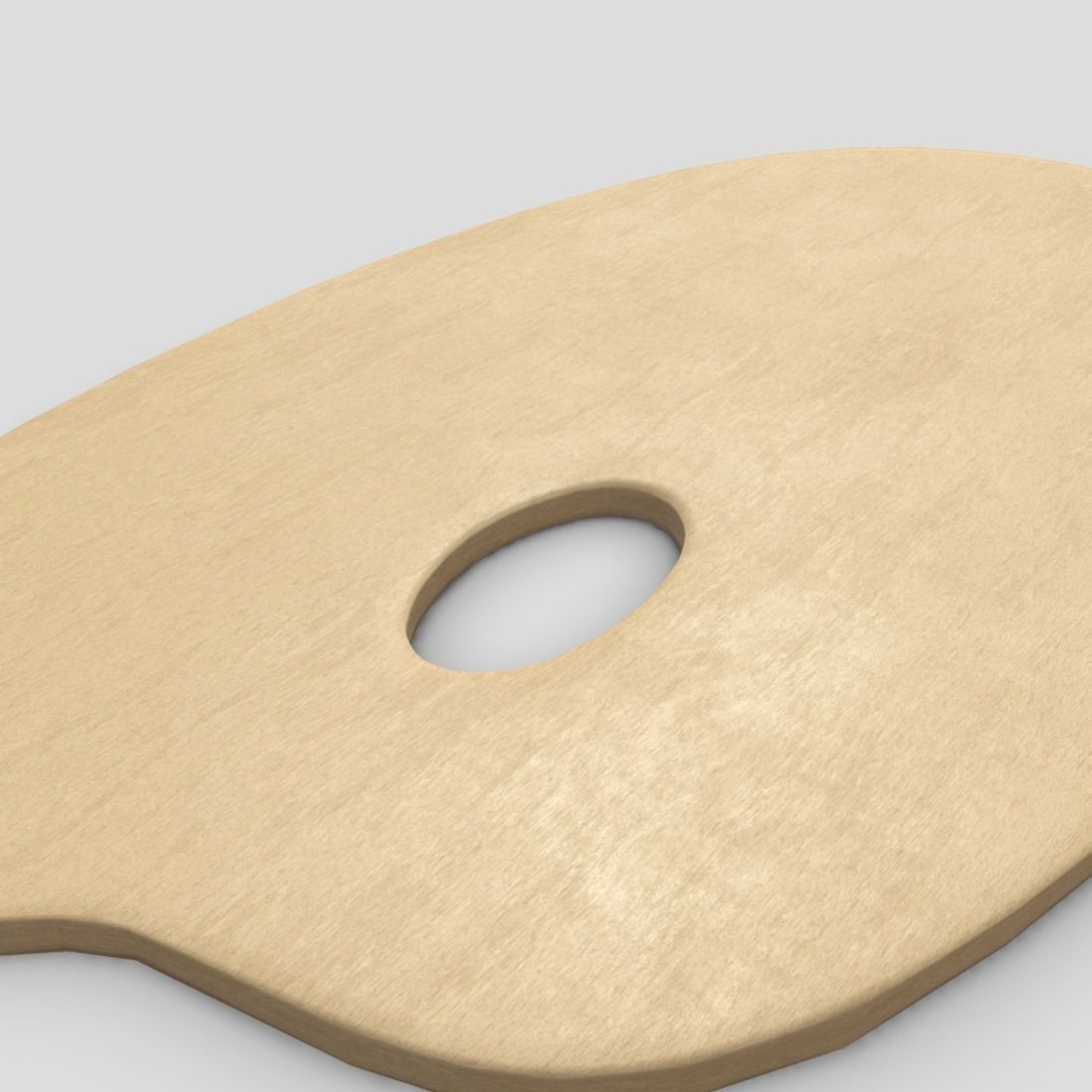 Artist Palette Low-poly 3D model_13