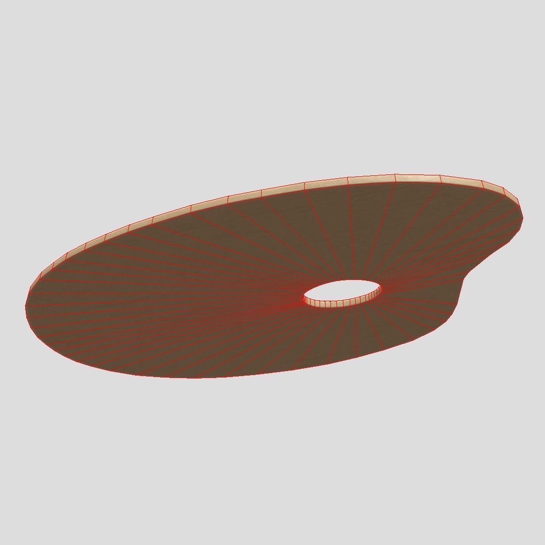 Artist Palette Low-poly 3D model_10