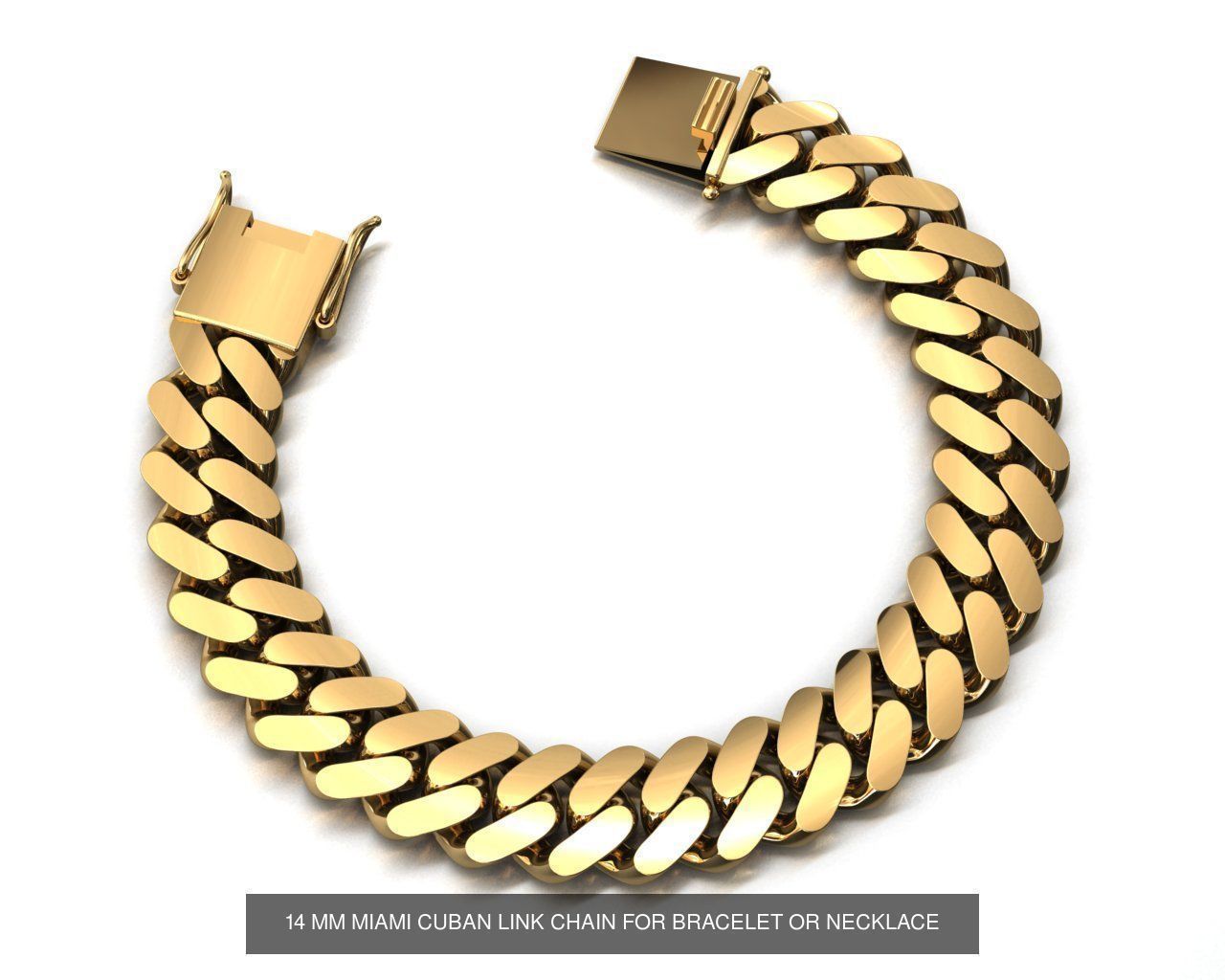 6 BIG SIZE MIAMI CUBAN LINK CHAIN FOR BRACELET OR NECKLACE 3D Model Collection_6