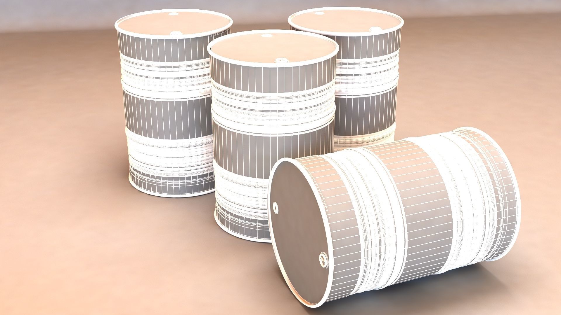 Oil Barrel 3D model_9