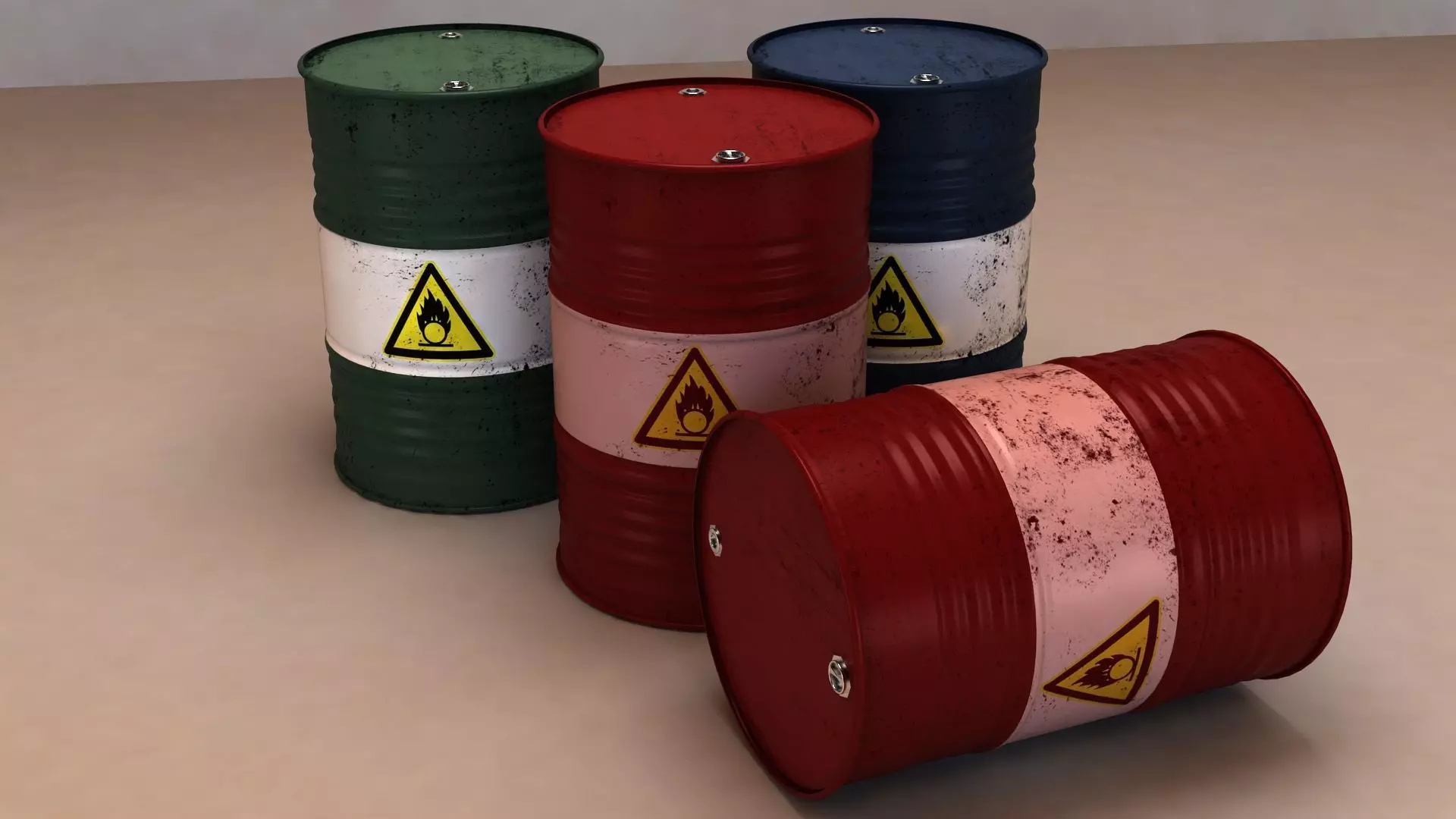 Oil Barrel 3D model_0