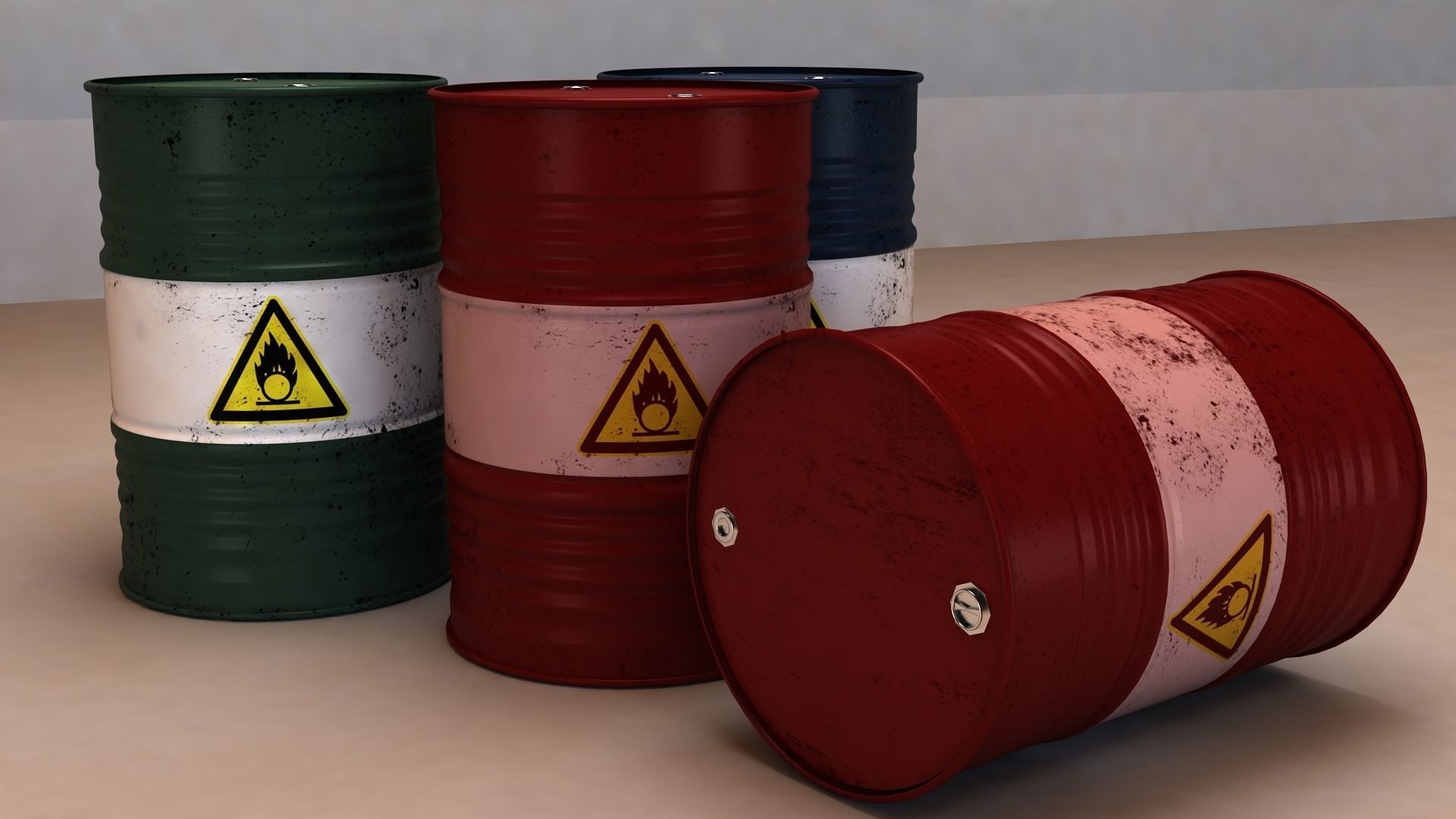 Oil Barrel 3D model_1