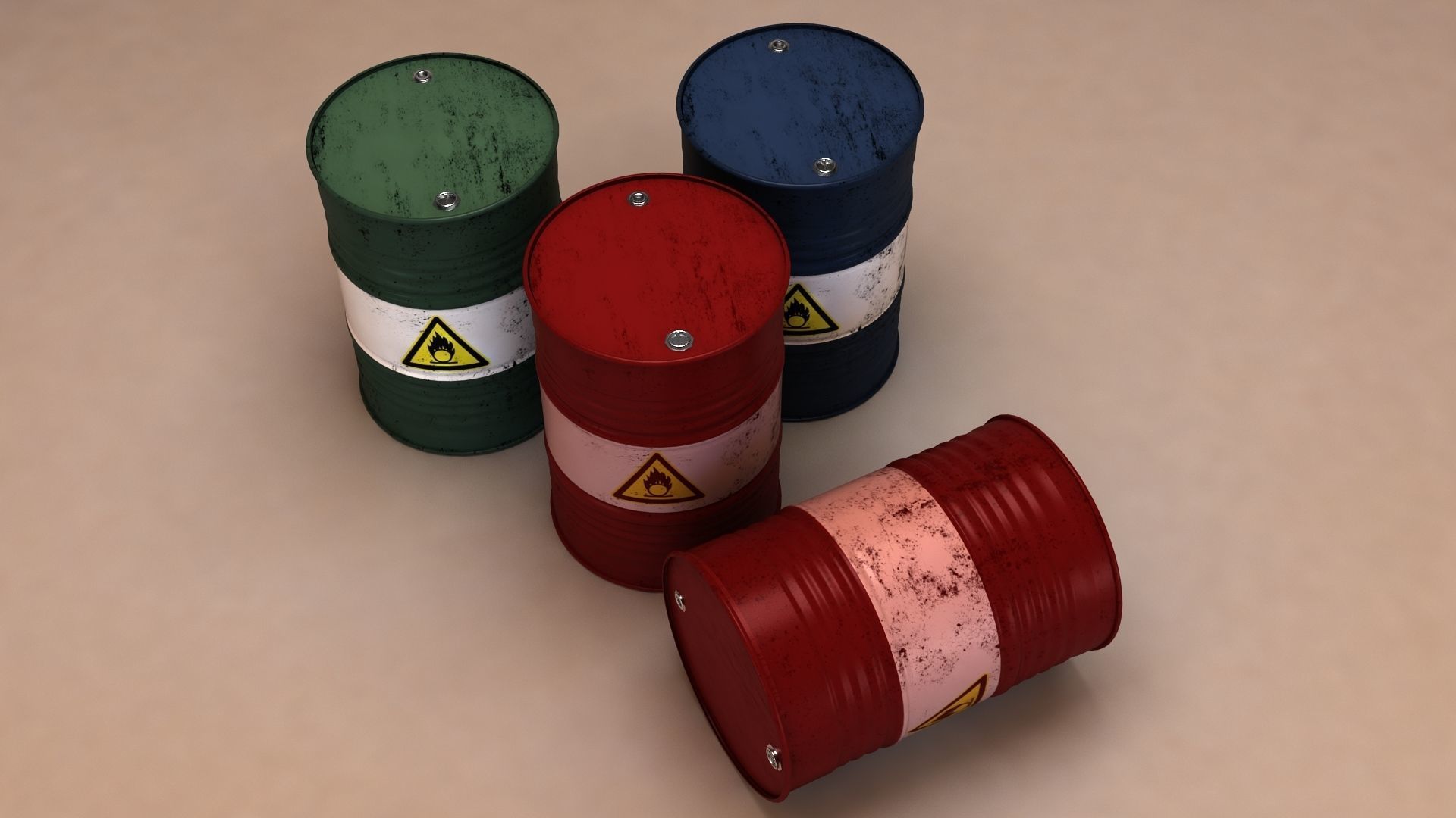 Oil Barrel 3D model_2