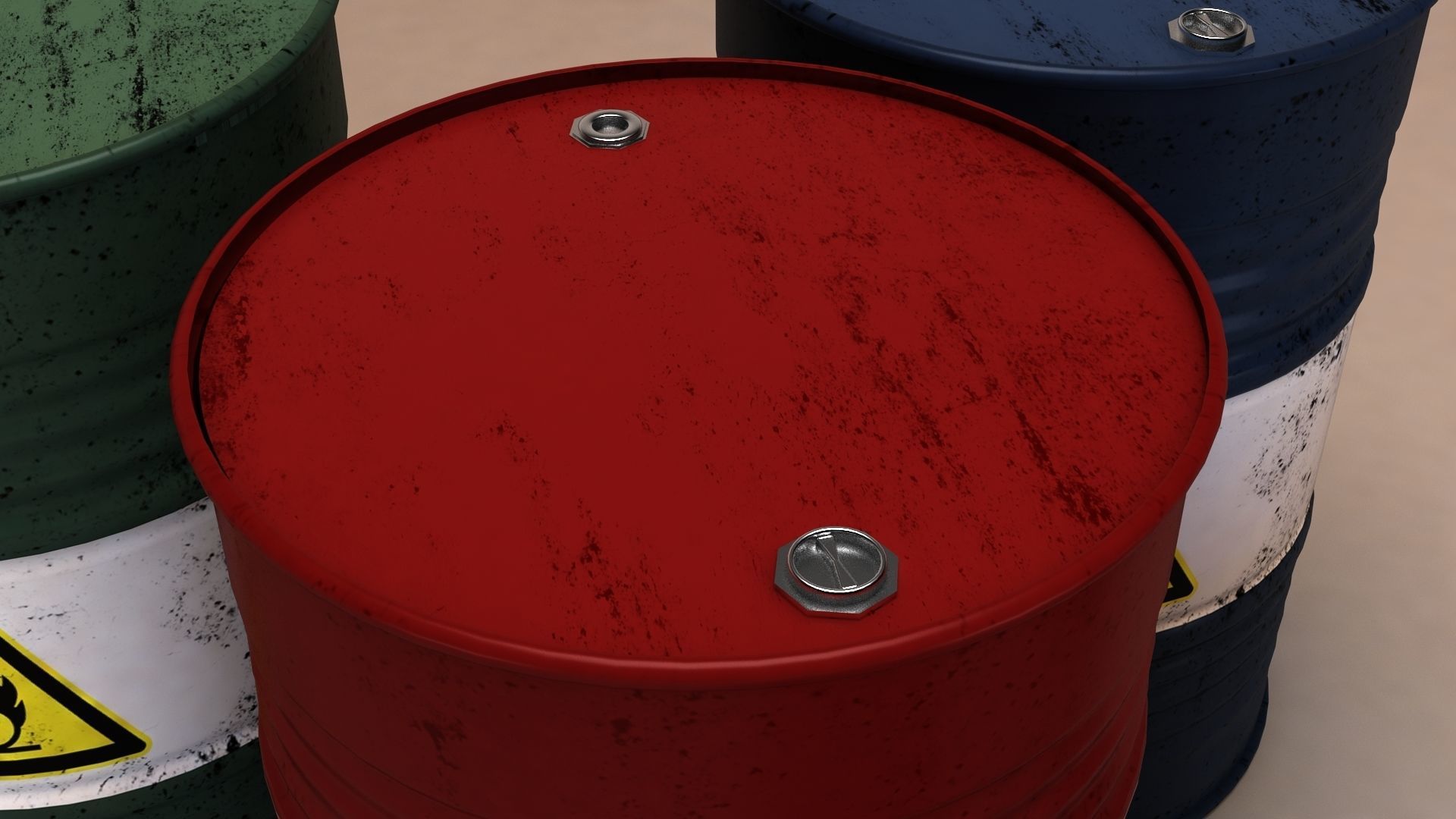 Oil Barrel 3D model_3