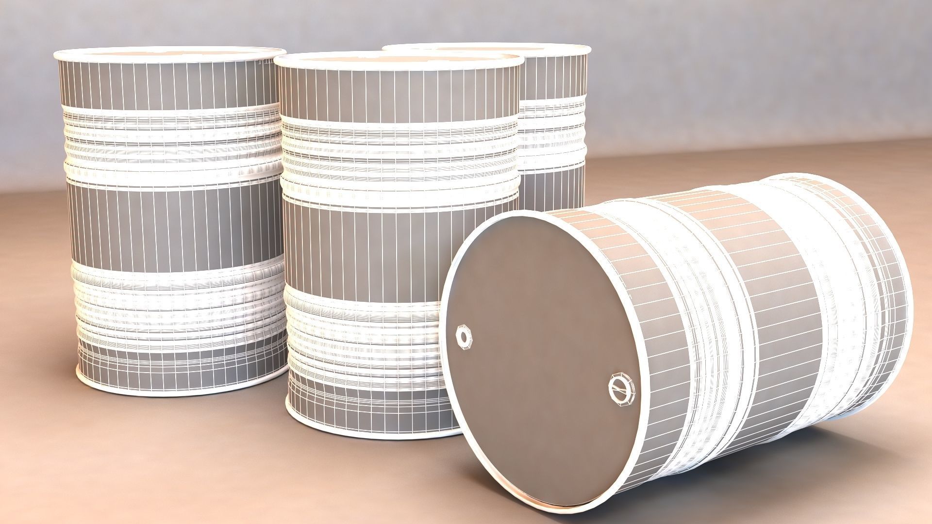 Oil Barrel 3D model_10
