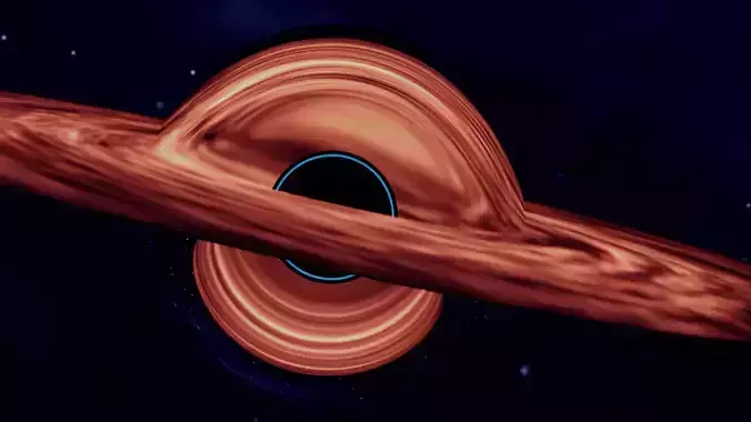 Interstellar Black hole Low-poly 3D model