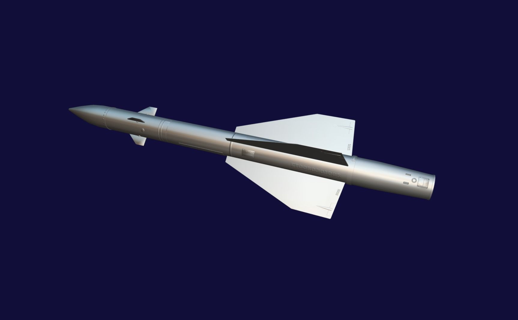 R8RM Missile Low-poly 3D model_19