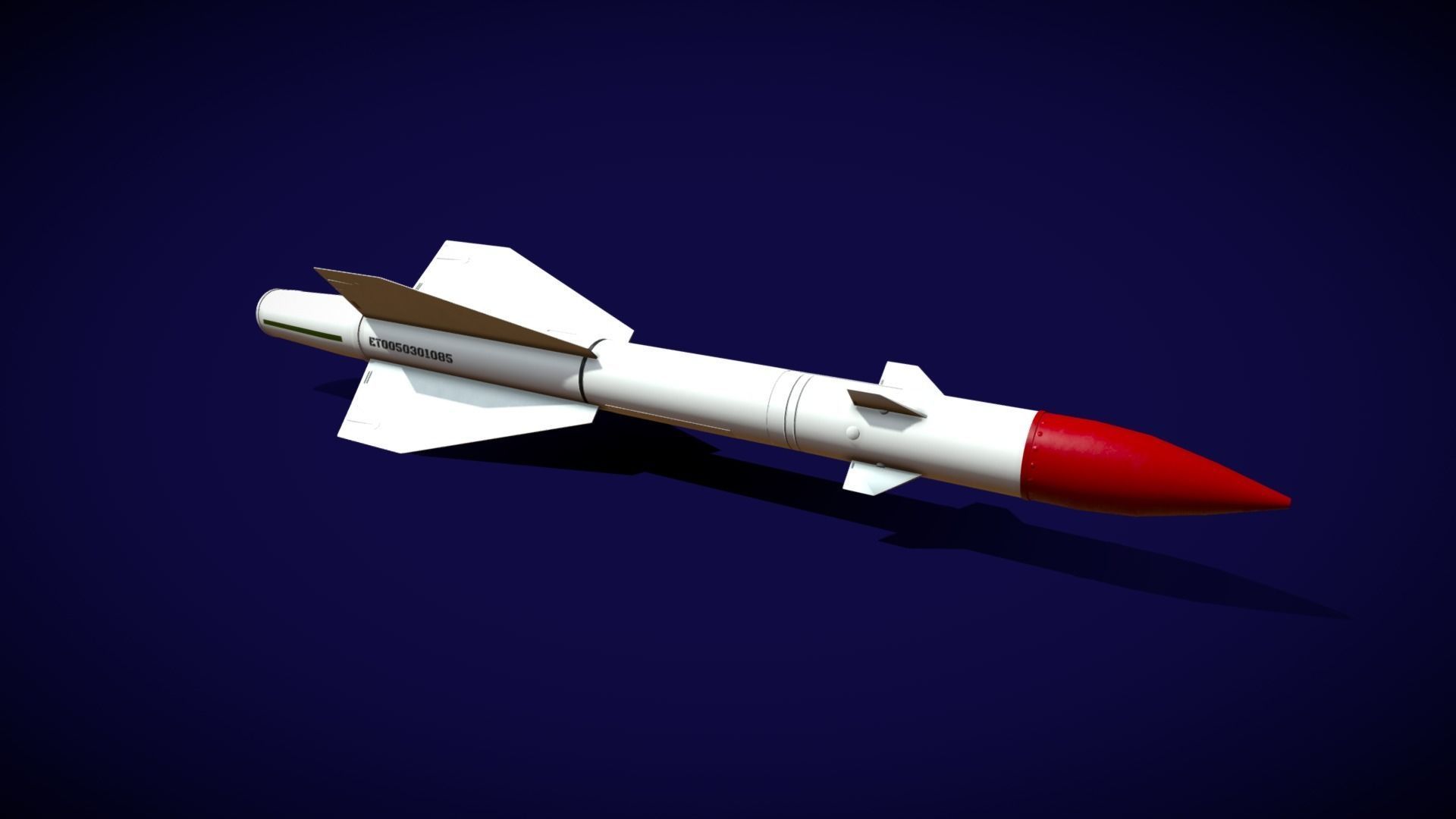 R8RM Missile Low-poly 3D model_1