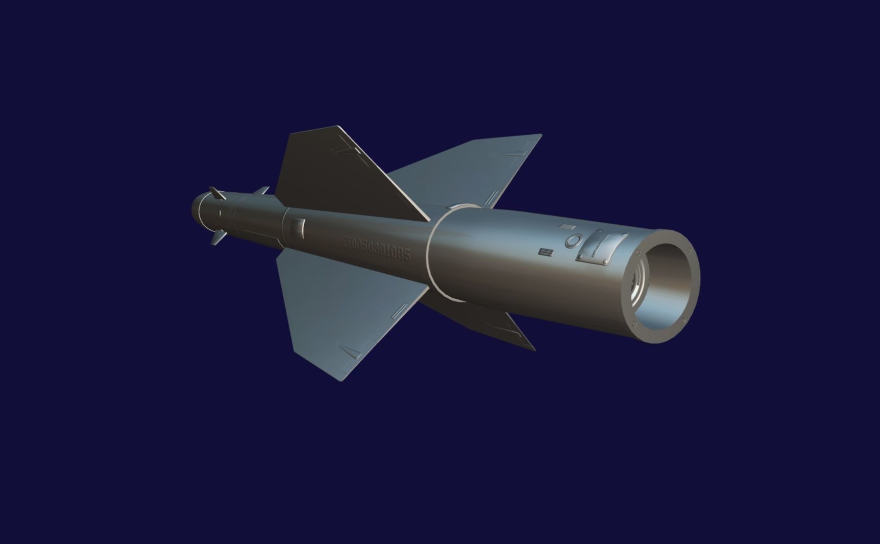 R8RM Missile Low-poly 3D model_14