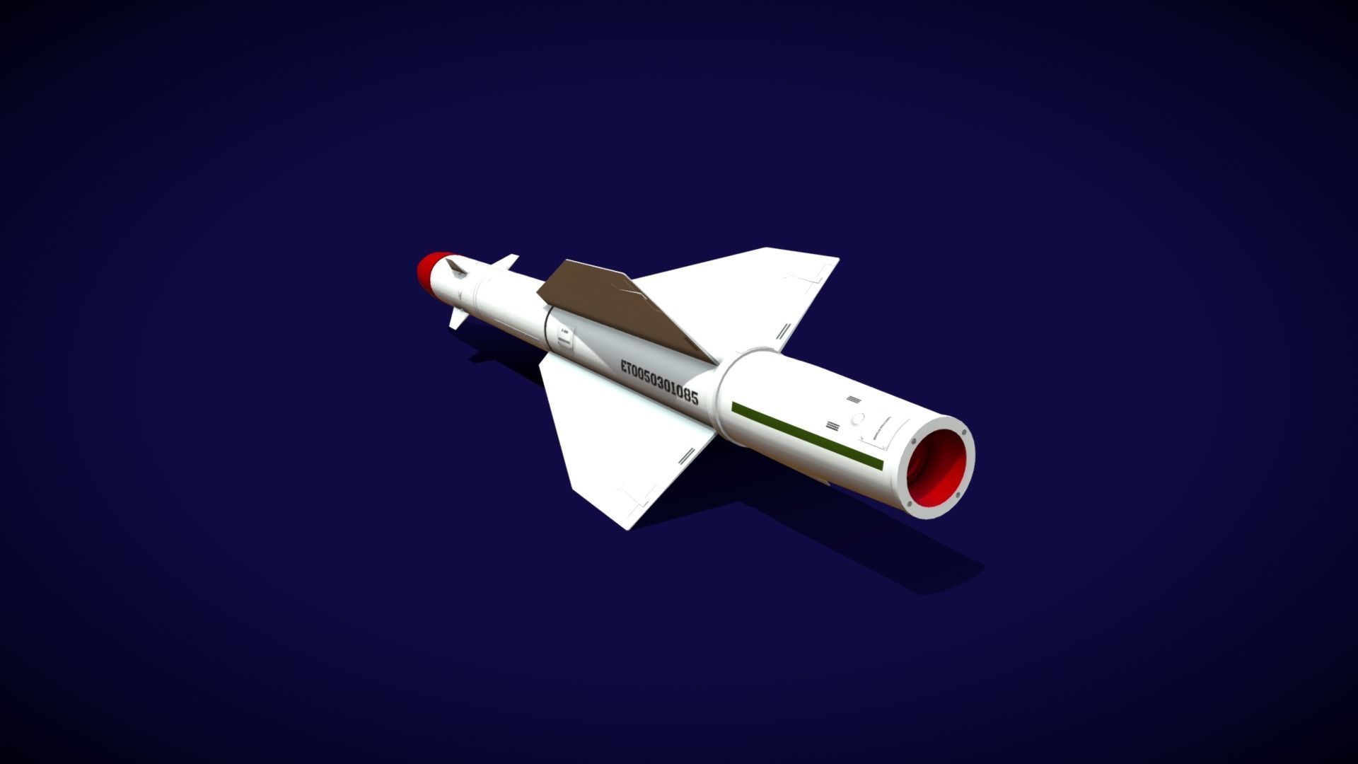 R8RM Missile Low-poly 3D model_22