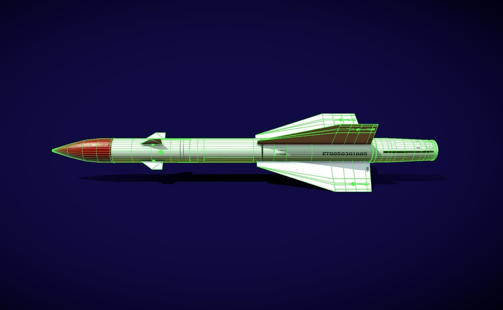 R8RM Missile Low-poly 3D model_5