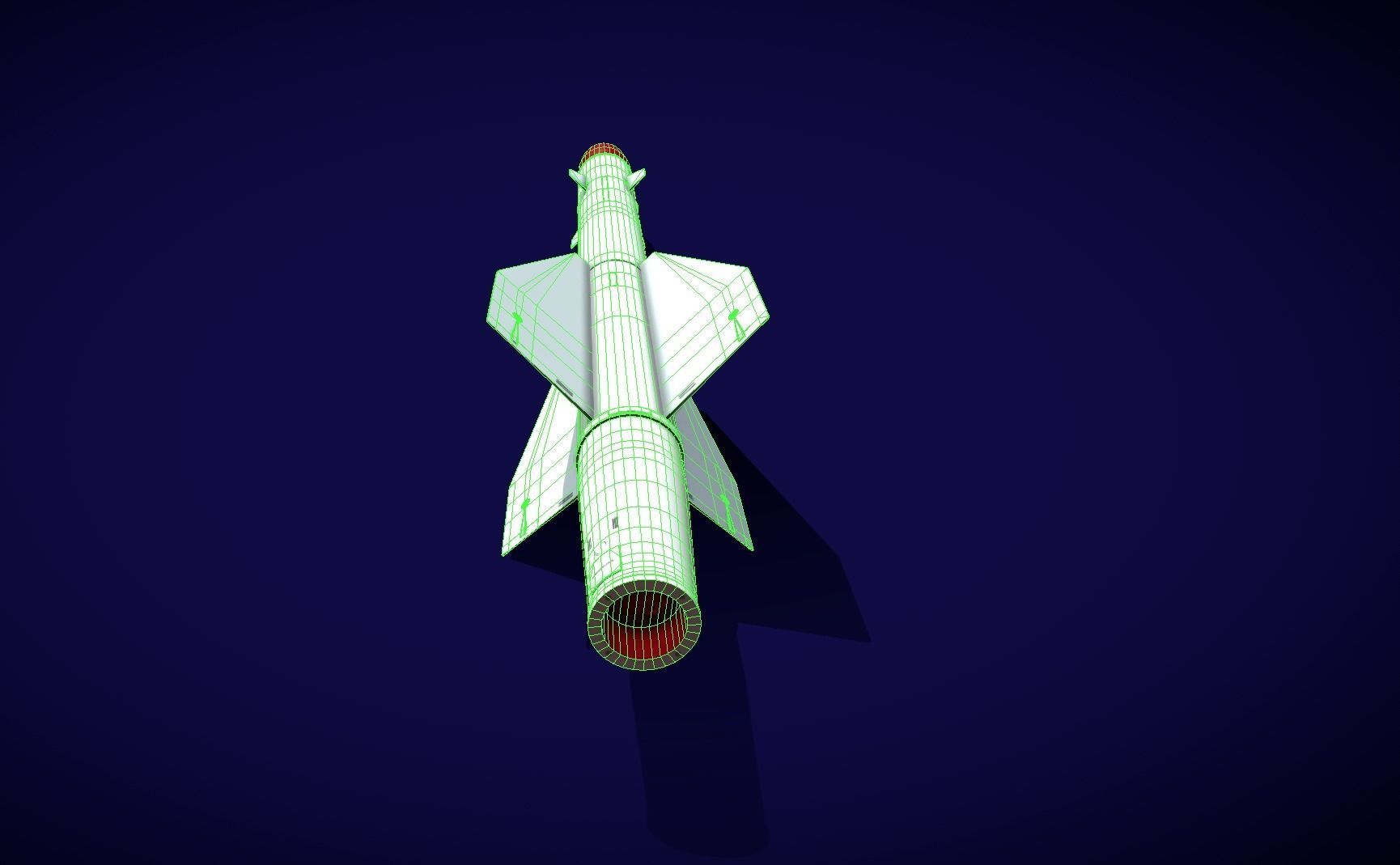R8RM Missile Low-poly 3D model_10