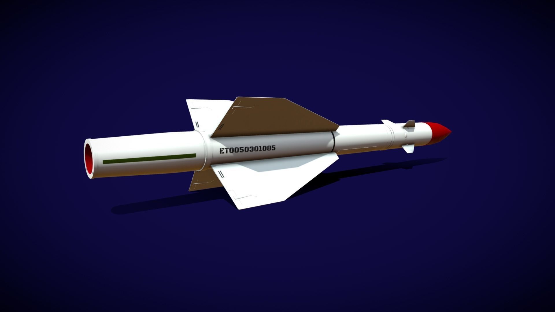 R8RM Missile Low-poly 3D model_11