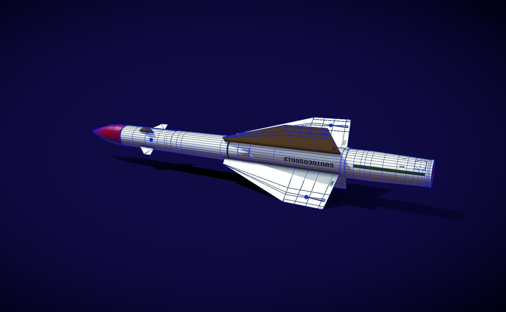 R8RM Missile Low-poly 3D model_9