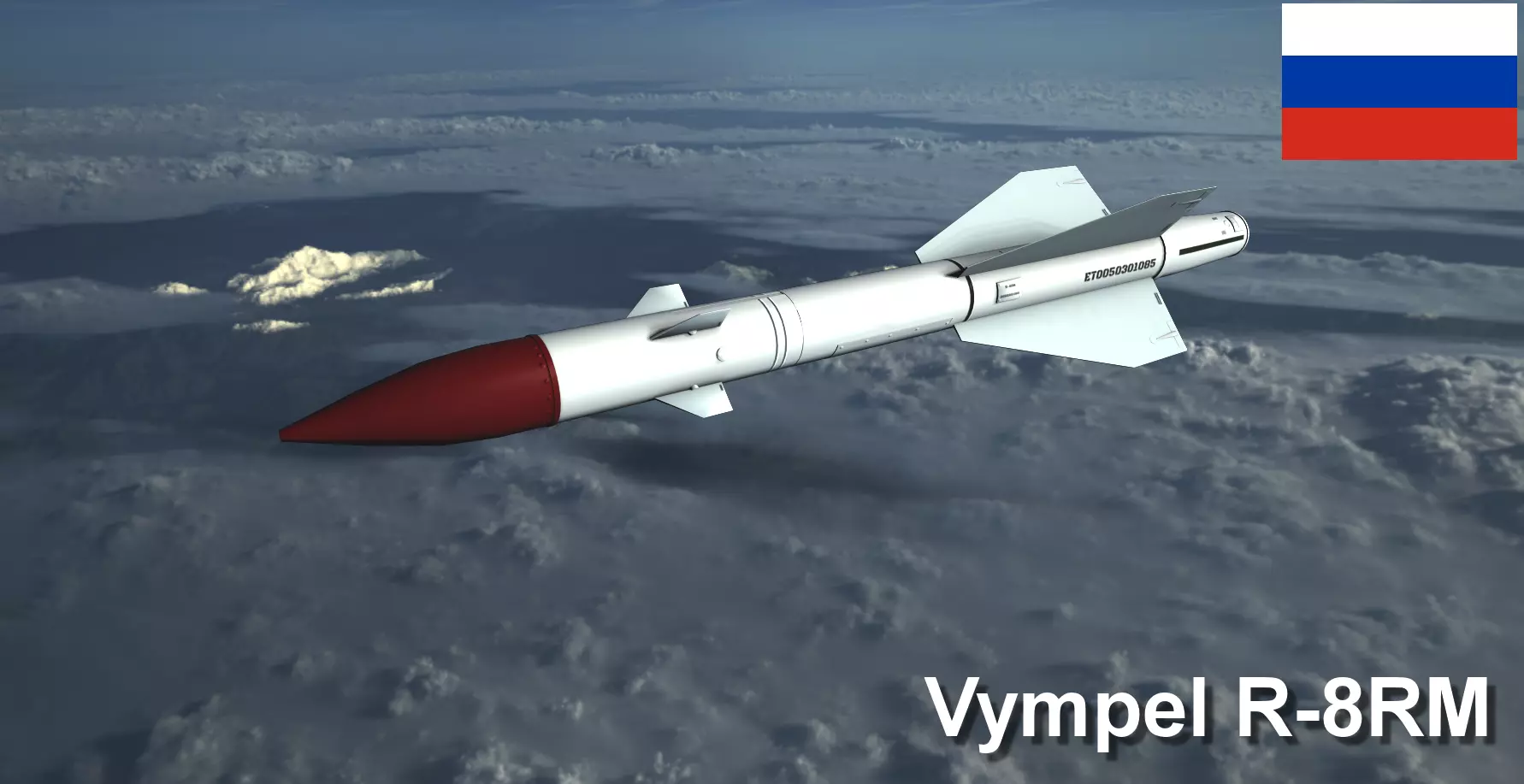 R8RM Missile Low-poly 3D model_0